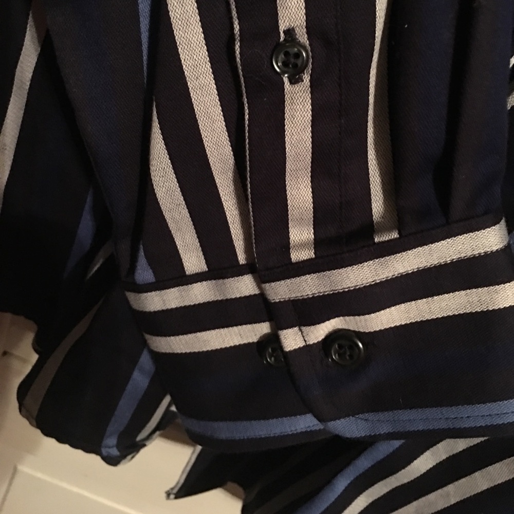 DONATED-George multicolor blues button down shirt